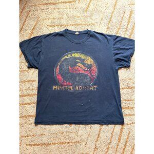 Vintage Mortal Kombat Black T-shirt Size Large F3